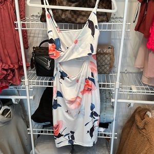 Sexy white floral dress